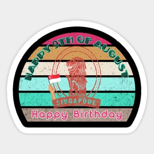 Happy Birthday Singapore Sticker